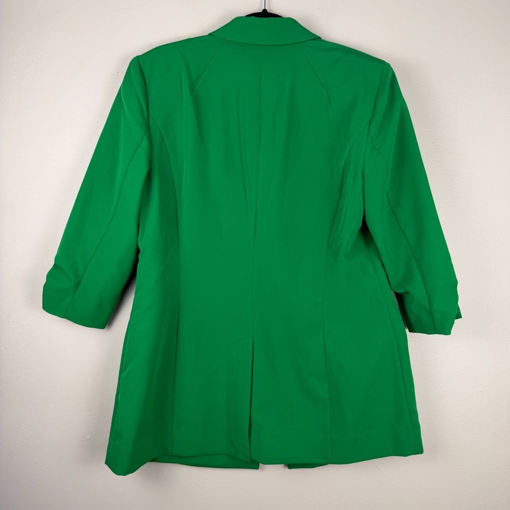 International Concepts Blazer Jacket Womens L Green Classic Notch Lapel Collared - Picture 2 of 16